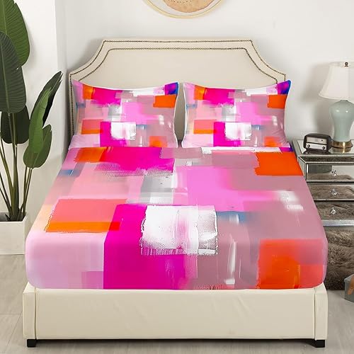 Miniatura 10 de Manfei Juego de sábanas hexagonales tamaño matrimonial, juego de ropa de cama de panal azul marino para decoración de habitación de niños y