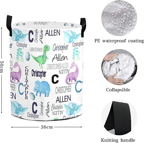 Miniatura 10 de Cesta de lavandería personalizada con nombre, cesta plegable para bebé, organizador de almacenamiento, decoración de dormitorio para niñas, adultos