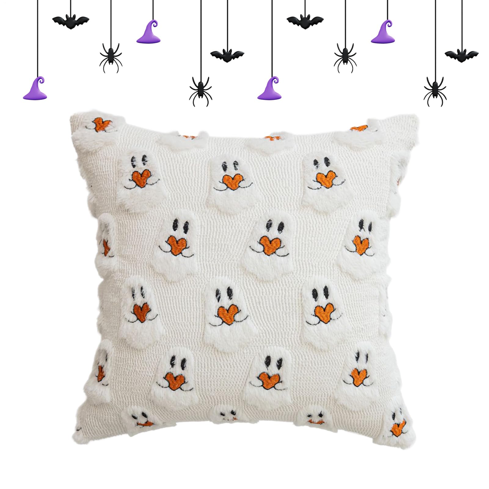 Housses de coussin d'Halloween 46x46 cm lavables pour décoration de canapé