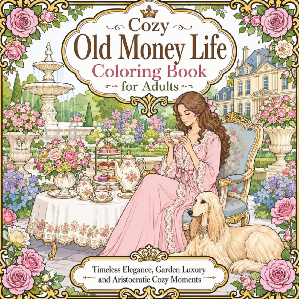 Cozy Old Money Life Coloring Book for Adults: Classic Elegance, Timeless Wealth and Luxury Lifestyle Coloring (Cozy Luxury Escape Collection)