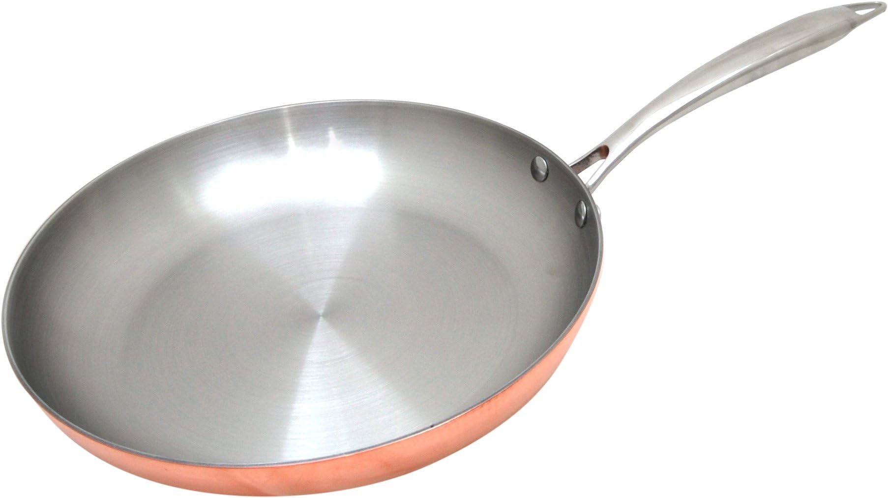 3.5mm thick Kila Chef 11" Tri-Ply Copper Bottom Frying Pan (0.5mm copper)