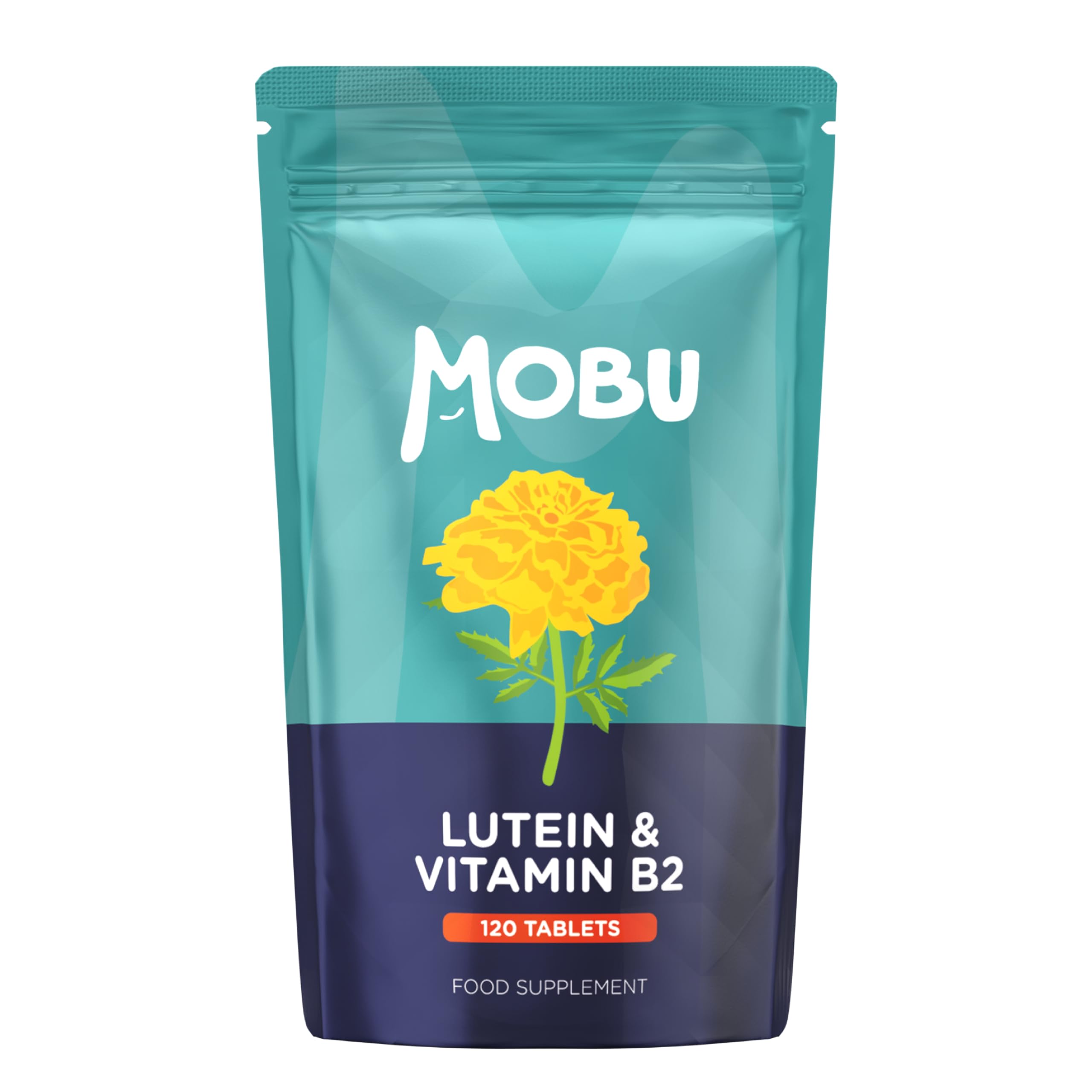 Lutein 50mg and Vitamin B2 | 120 Tablets | Vision Support | Eye Care Supplement | Eye Vitamins | Vegan GMP Approved | MOBU UK