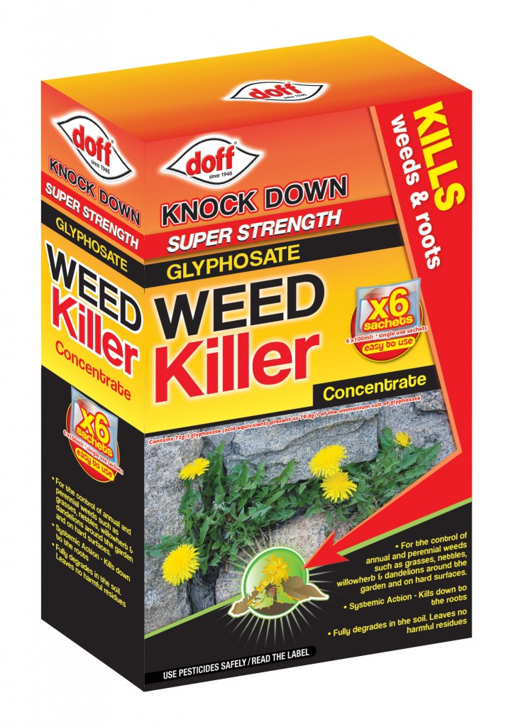 Doff Knockdown Super Strength Glyphosate Weed Killer 6 Sachet