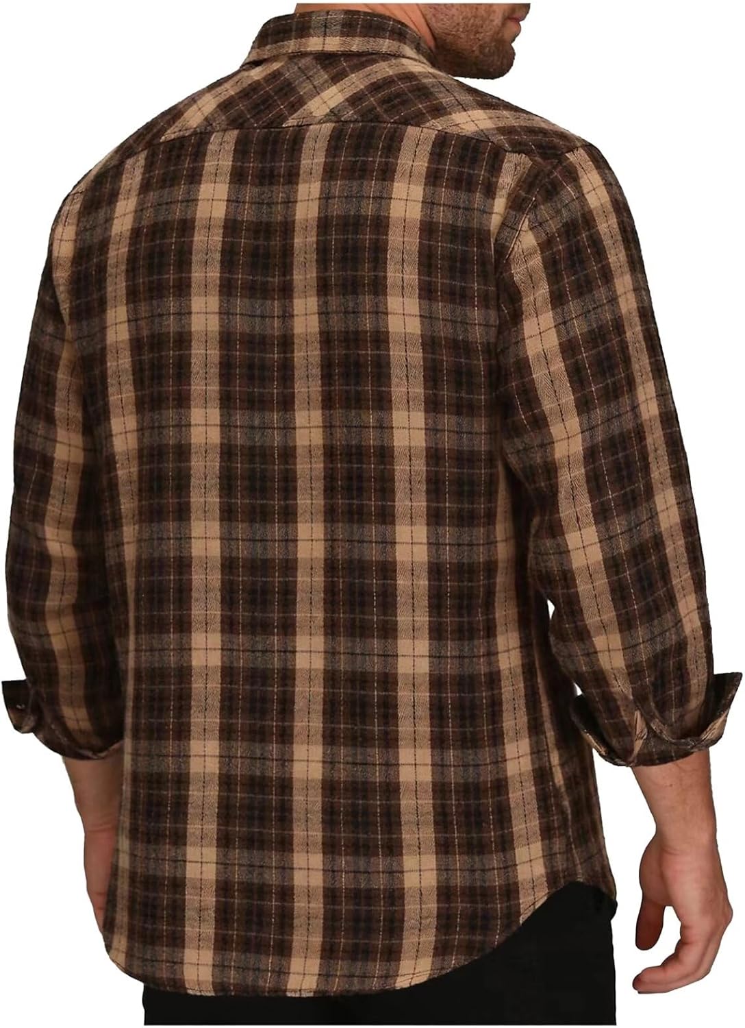 Men's Long Sleeve Shirts Casual Button Down Flannel Plaid Shirts - Image 2