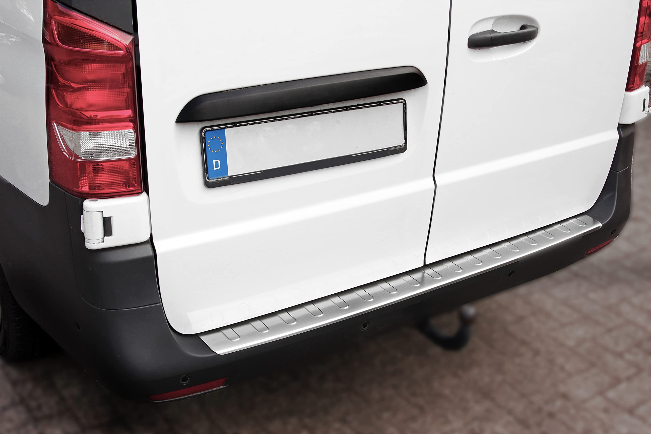 Recambo | Protector de Parachoques Trasero | Compatible con Mercedes Vito Clase V W447 | a Partir de 2014 | Acero Inoxidable Mate | Protección Borde de Carga