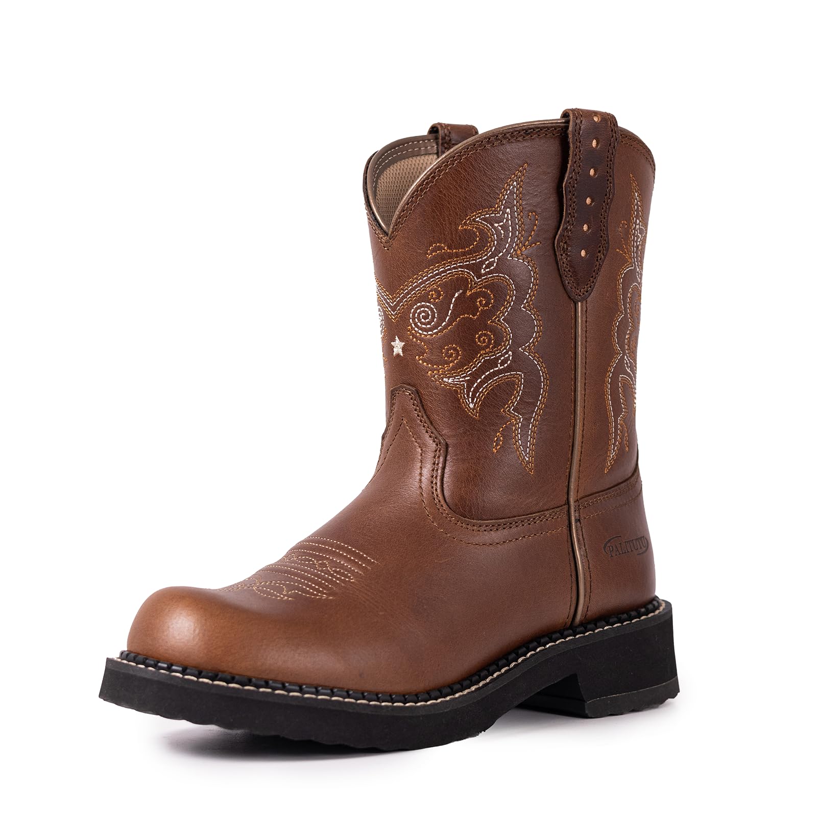 Womens Western Boots Cowboy Cowgirl Boots Ankel Boot Embroidered Stitched Chunky Heel Classic Fashion Boot