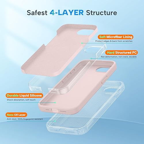 Miniatura 738 de Miracase - Funda diseñada para iPhone 11 con protector de pantalla, funda de goma de silicona líquida, protección total contra caídas y a prueba