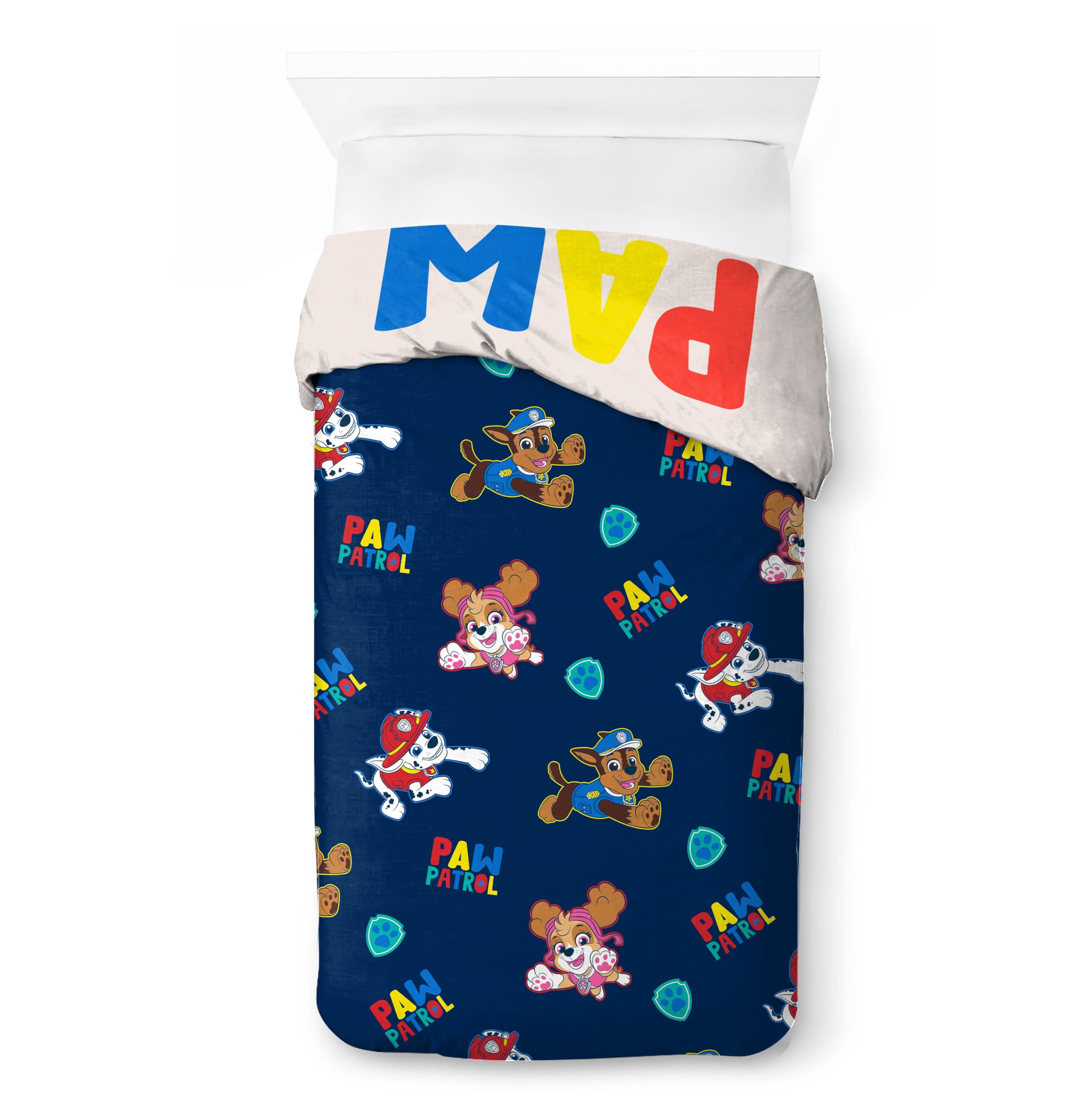 Paw Patrol Peluche Biancheria Da Letto Per Bambini, Reversibile, Paw Patrol Skye Everest Marshall Pup Power Rosa, Copripiumino 100 X 135 Cm E Federa 40 X 60 Cm, 100 Everest Paw Patrol - 7