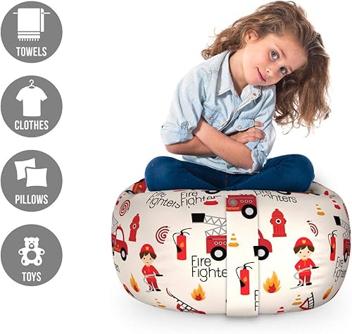 Miniatura 206 de Lunarable Silla de almacenamiento para adolescentes, coloridos patines de estilo retro, para actividades juveniles, para niñas y niños, divertido