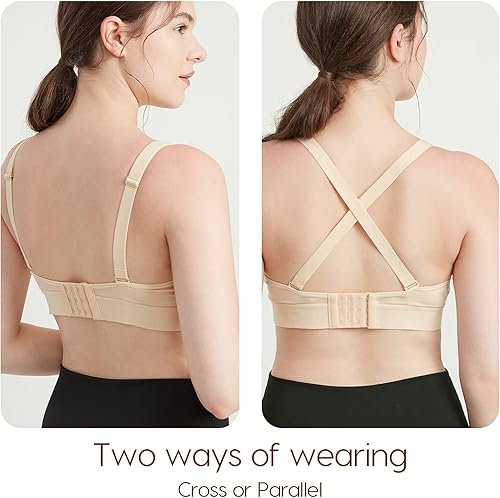 Miniatura 5 de Brasier de extracción manos libres, cómodo brasier de extractor de leche con almohadillas, brasier de lactancia ajustable Lupantte para bombeo. Se