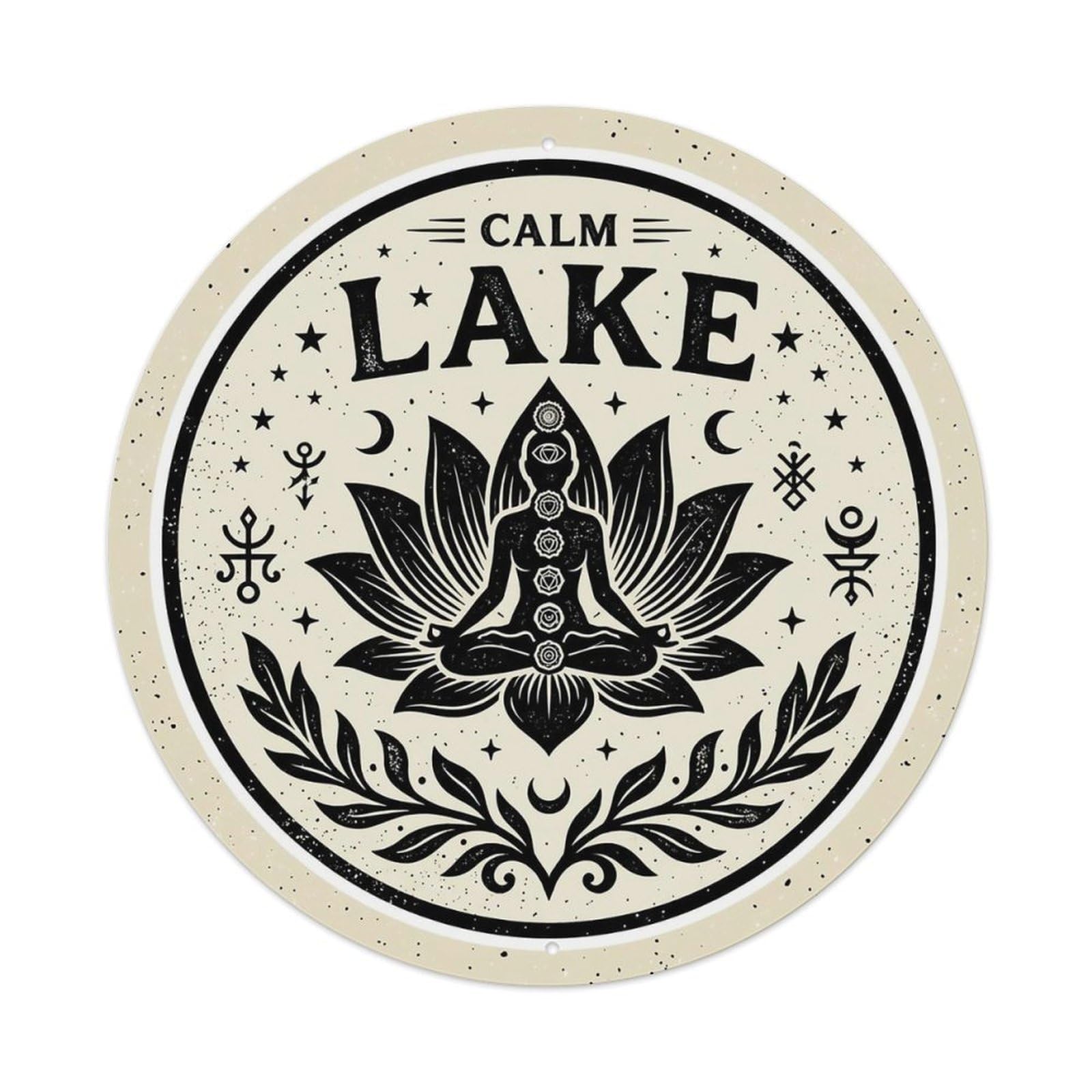 Zen Flower Meditation Den Serene Metal Tin Sign