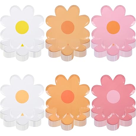 Daisy Paper Plates for a Groovy Spring Soiree