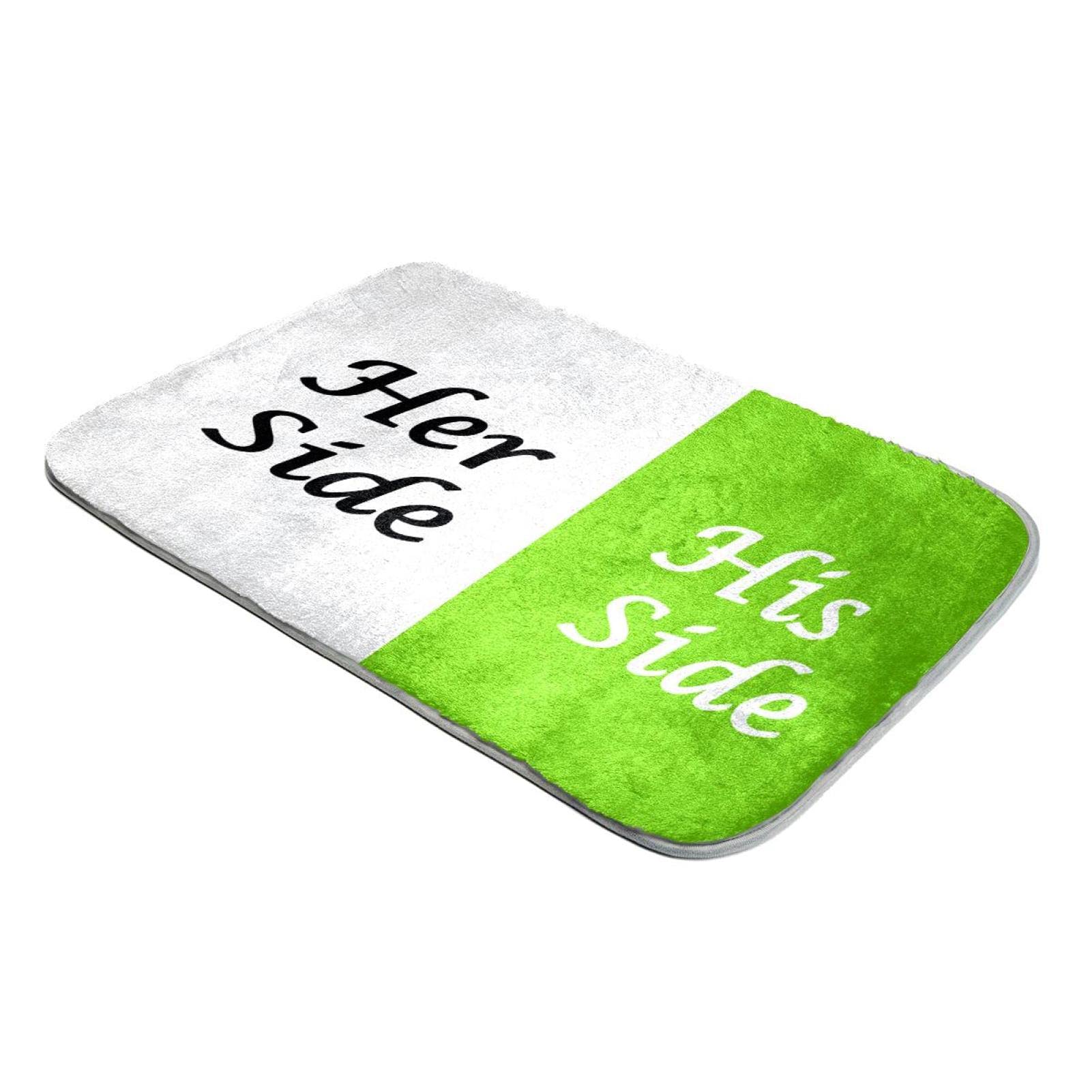 Tapis fausse fourrure douce her side his side pour sol froid de chambre