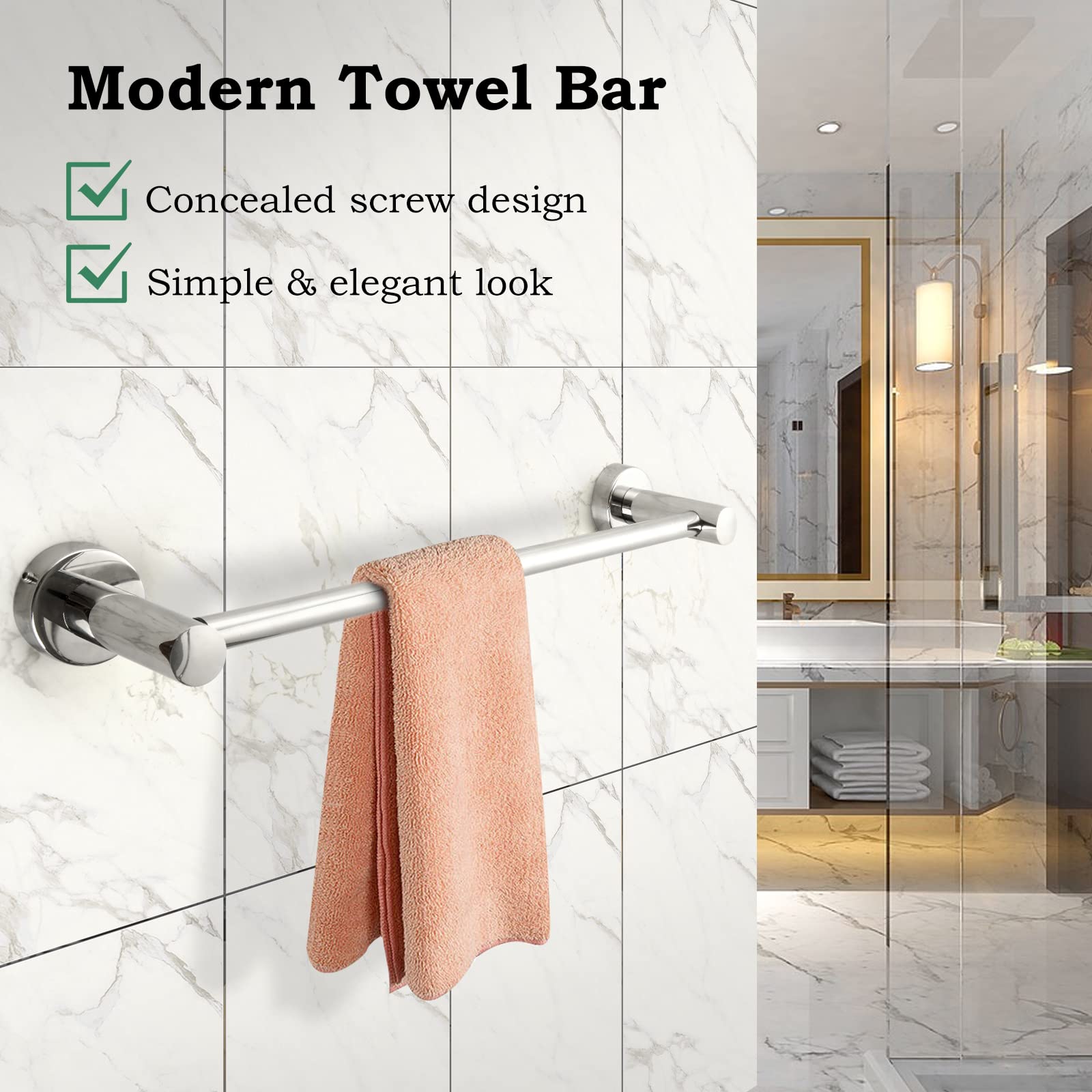 2 Pcs Porte-serviettes En Acier Inoxydable Accessoires De Salle Bain