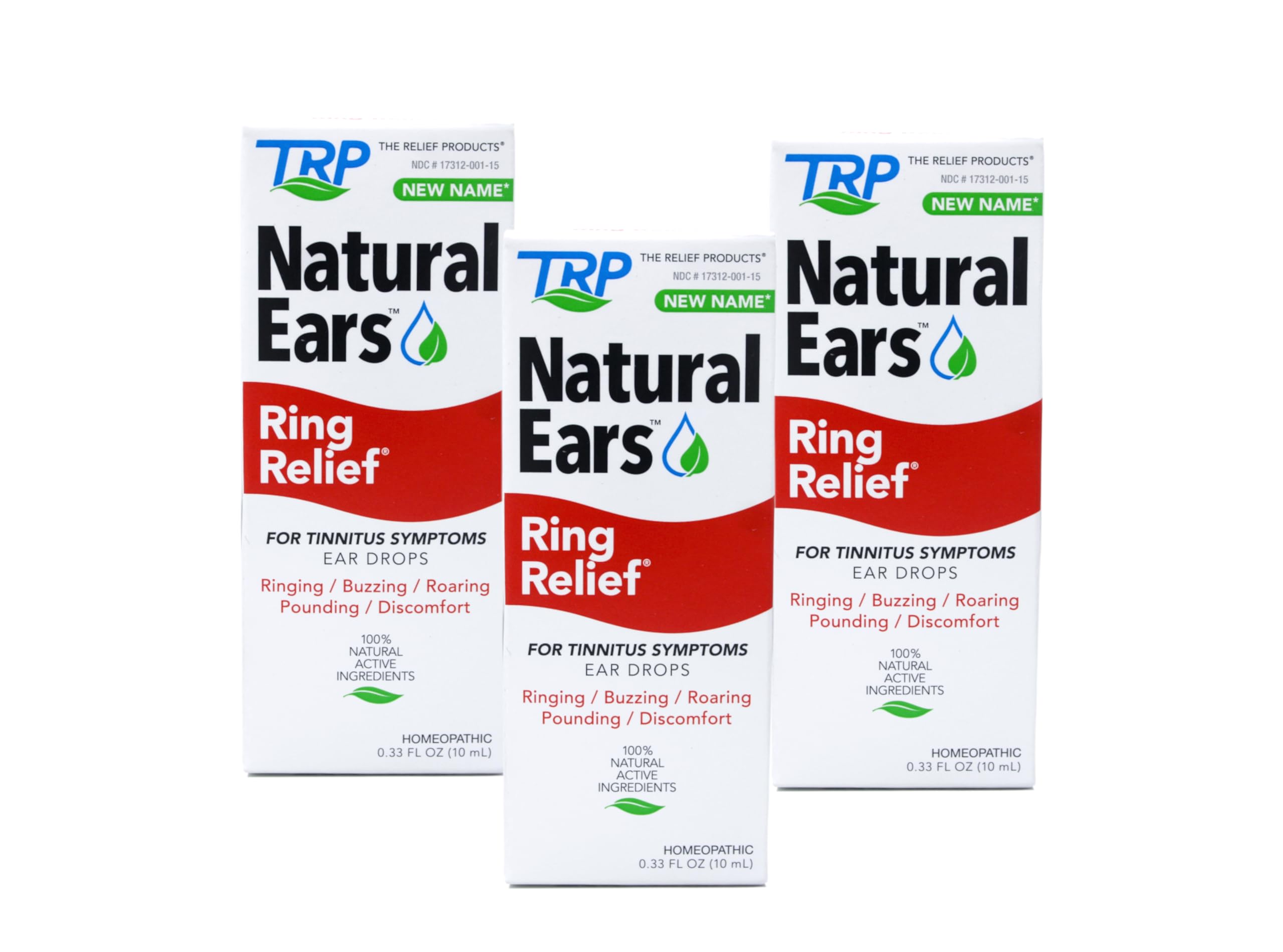 Ring Relief Homeopathic Ear Drops - 0.33 OZ, Pack of 3