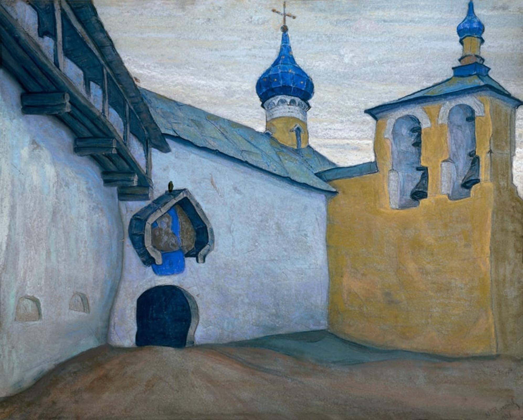 ARTXLXXBN Famous Painting Canvas Artwork Graffiti Print Pechory Monastery by Nikolai Konstantinowitsch Roerich Portrait Canvas Image for Home Decor 60x90cm