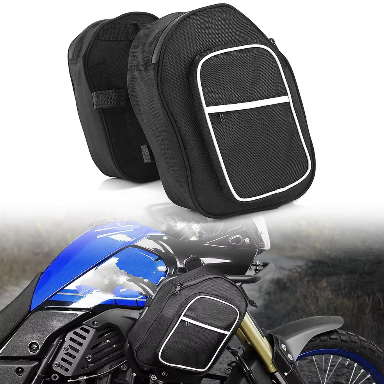 Motorradtasche Kompatibel Mit Yamaha Motorradtaschen wasserdichte Reisetaschen Seitengepäck Satteltaschen Rahmen-Crash-Bar-Taschen Universal-Packtasche