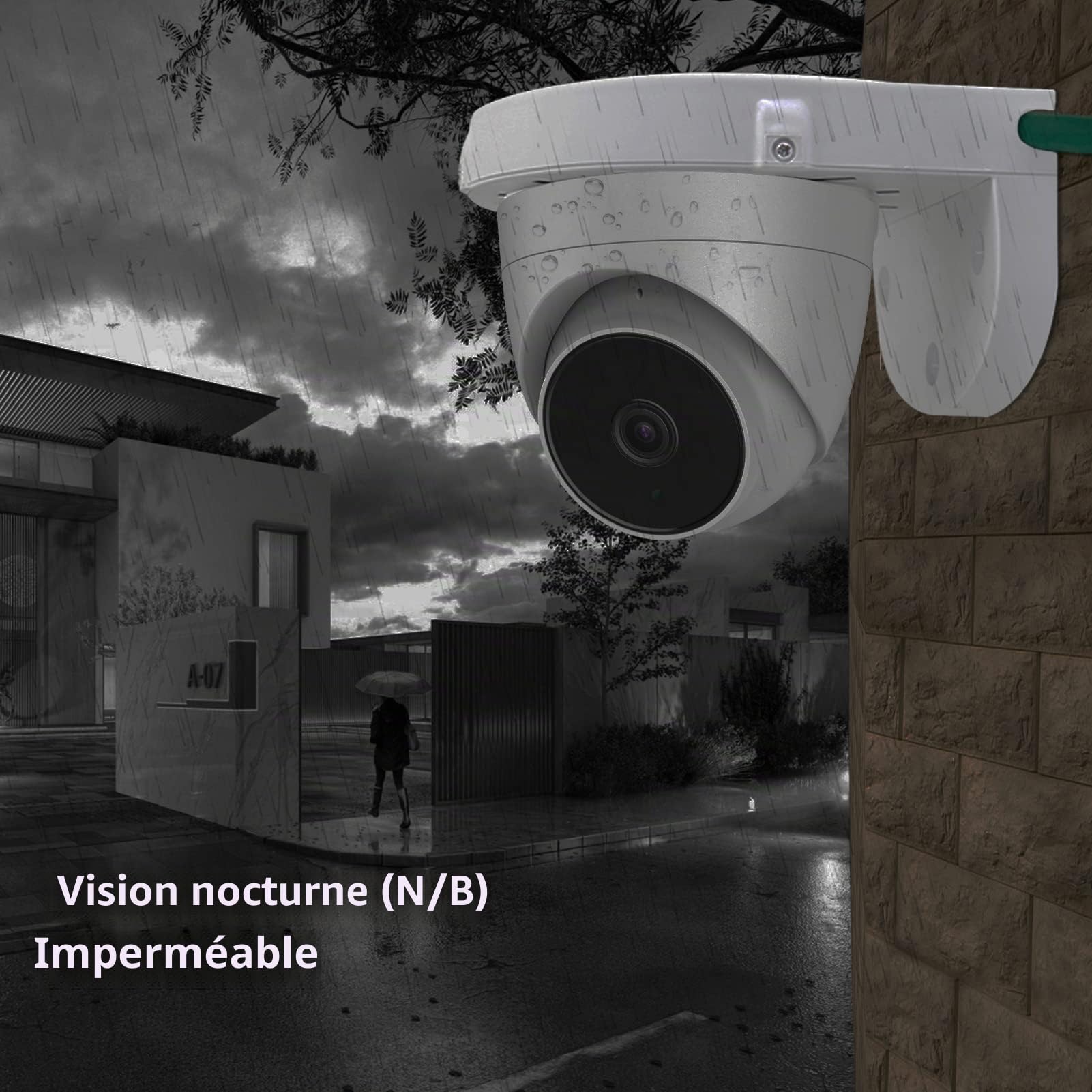 WiTi 5MP HD Caméra IP PoE Dôme en métal pour intérieur extérieur,Grand Angle Objectif 2,8mm Caméras vidéo de sécurité,Audio du Microphone Système de Surveillance Filaire Vision Nocturne Automatique