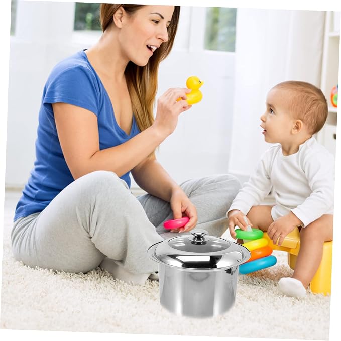 Orinal de acero inoxidable con tapa para adultos miniatura 3