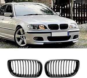 Amazon.com: KHK Front Grill For BMW 3 Series E46 2002-2005 4-Door 320i ...