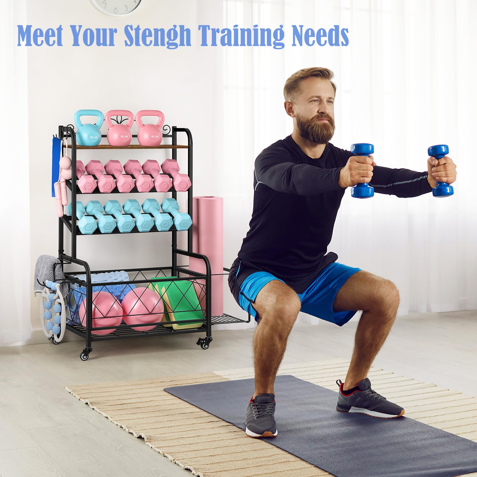 Gym Mat Squat Rack For Home Gym Weight Rack Stand Small Gym Rack