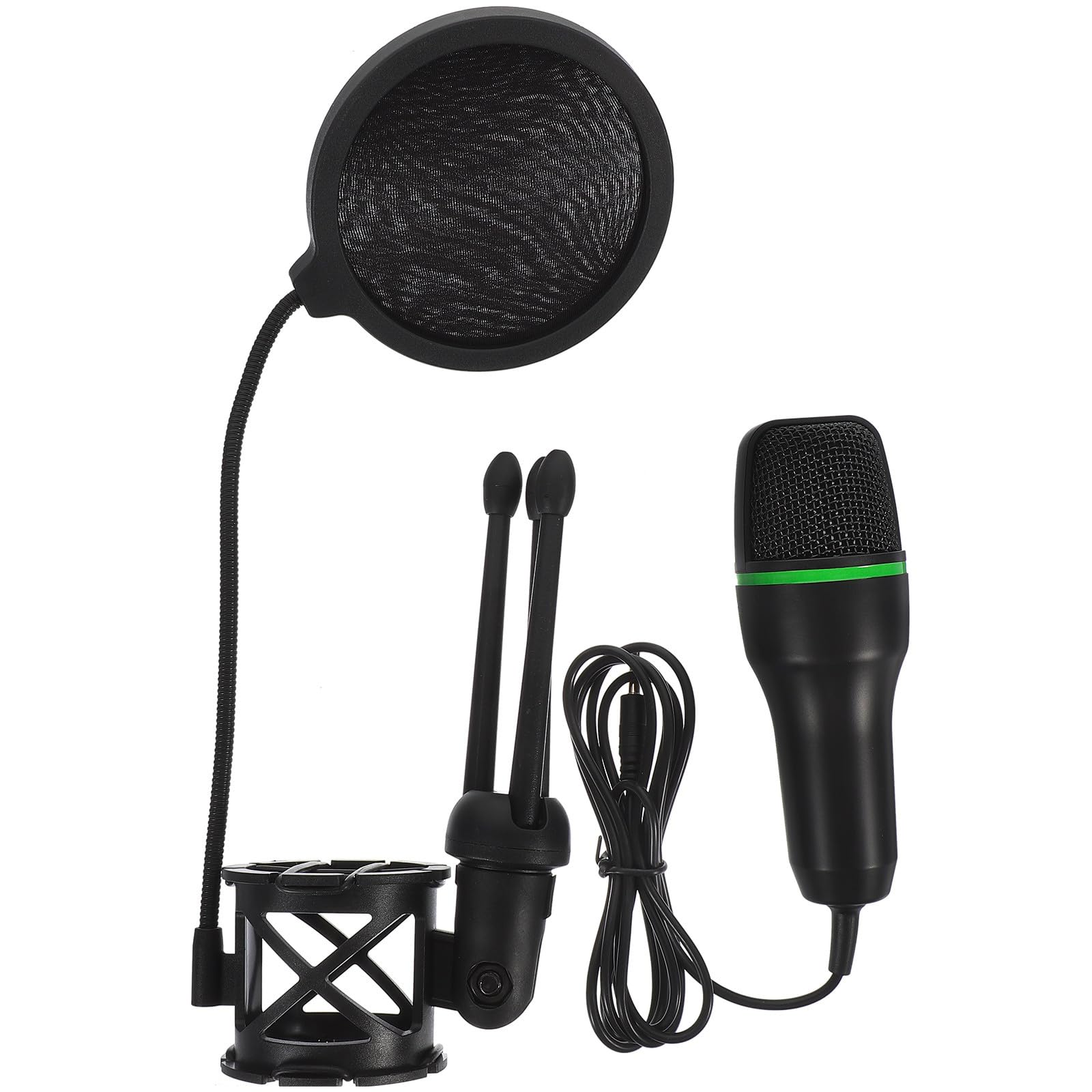 Homoyoyo Microfono Condensatore da Gaming USB Nero, Set Supporto
