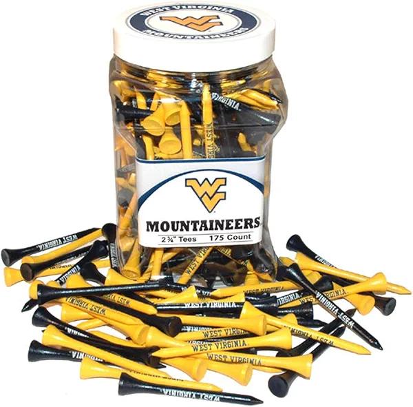 Team Golf NCAA Virginia Cavaliers Jar Of 175 Golf Tees 2-3/4" Golf Tees, 175 Pack, Regulation Size, Multi Team Colors