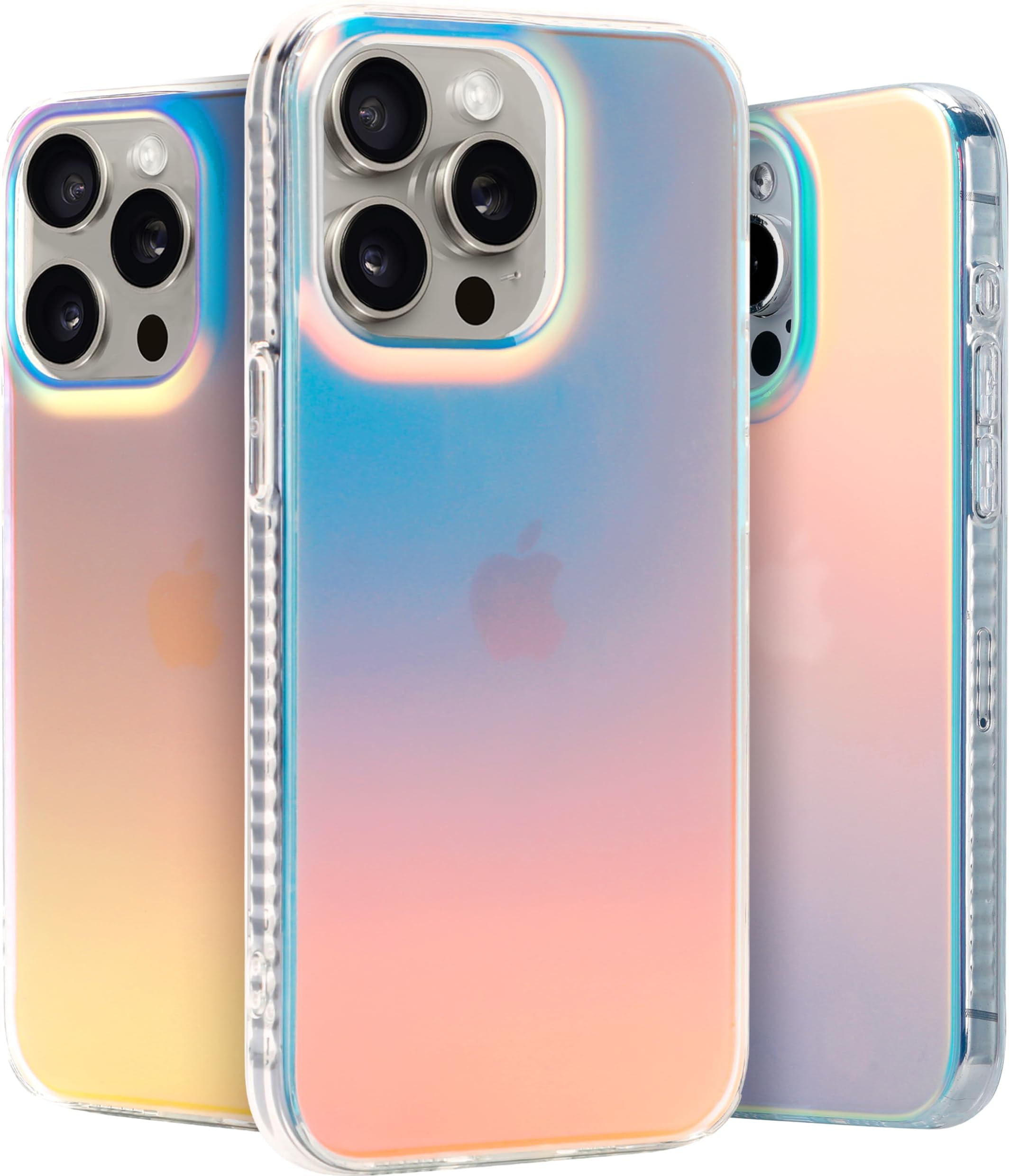 LONLI Hue - iPhone 15 Pro Maxケース - イリデセント [3メートル落下保護] - 耐衝撃カバー、色が変わる効果スマホケース | 女性や女の子、男性にとって可愛くてユニーク