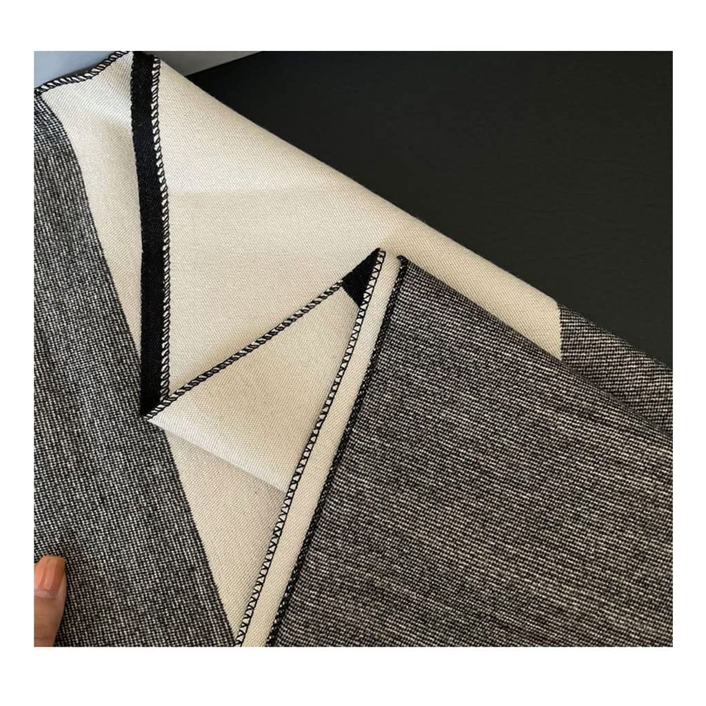 Szalik Zimowy Imitacja CashMere Scarf Retro Szaliki w kratę Kobiety Jesień i Zima Zagrubienie Ciepłe Fashion Wrap CHALL Dual-używać szaliki Szalik Szal(Black)