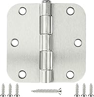 Vista 8 de Bisagra de puerta de 3 1/2 pulgadas, paquete de 12 bisagras redondeadas para puerta, bronce aceitado, bisagras de 3.5 x 3.5 pulgadas para puertas