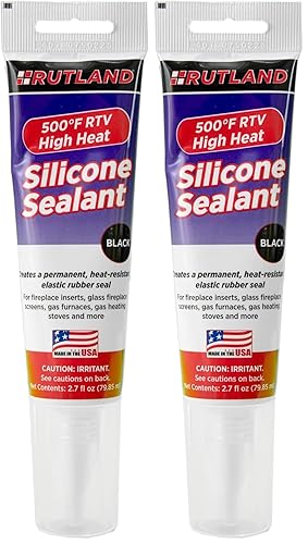 Miniatura 8 de Rutland 500RTV silicona de alto calor negro 27 onzas Tubo