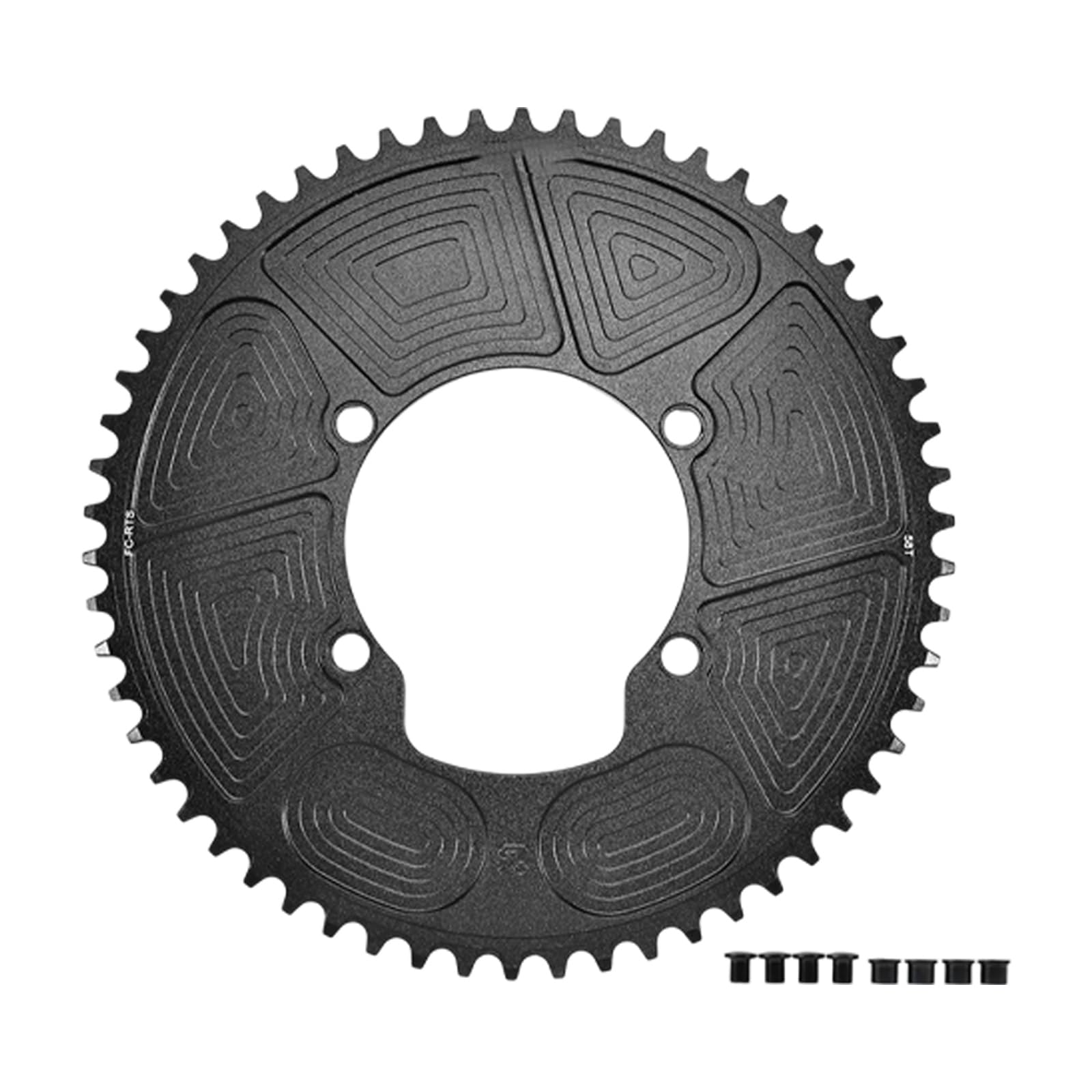 QIAOLIDA High Strength Aluminum Metal Bicycles Chainwheel Round Narrow Wide Chainring 46-58T Bike Chainring for R7000 R8000 R9100