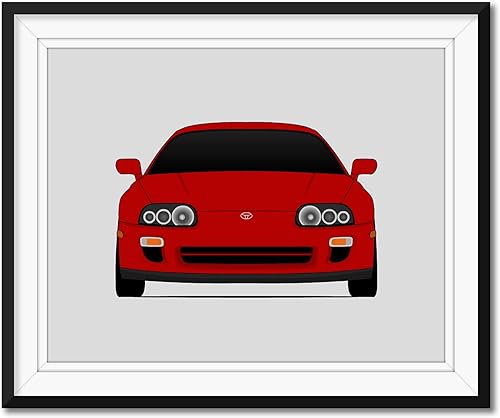 Toyota Supra MK4 A80 (1993-1998) Twin Turbo Inspired Poster Print Wall Art Decor Handmade (Unframed) disponible en Yaxa Colombia