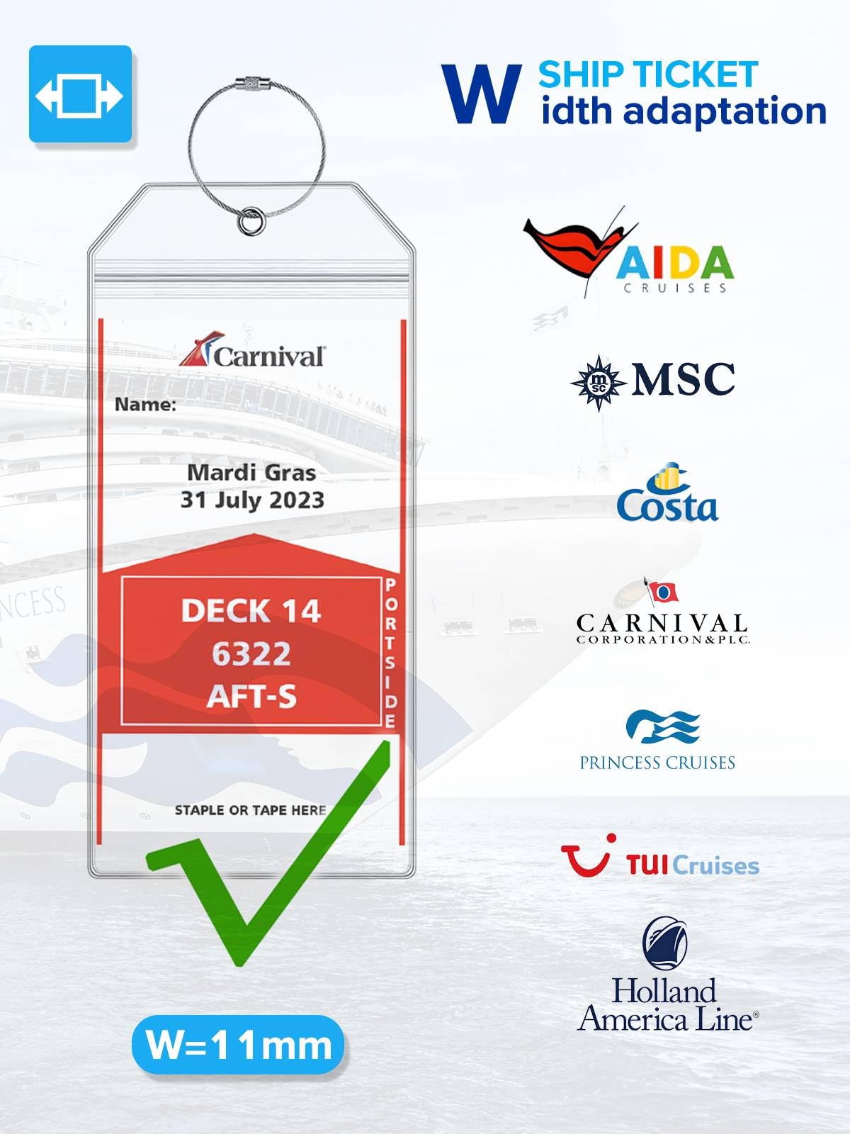 Étiquettes De Bagages Pour Croisières XXL En PVC Robuste Et étanche