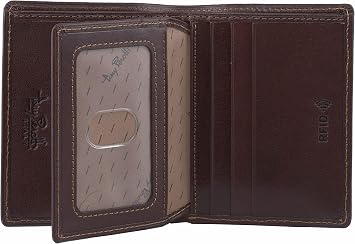 Tony Perotti Mens Italian Leather Bifold Wallet With ID Window Flap, Card Holders, Pockets - Eco-Friendly Vegetable-Tanned Full Grain Leather Wallet Made in Italy