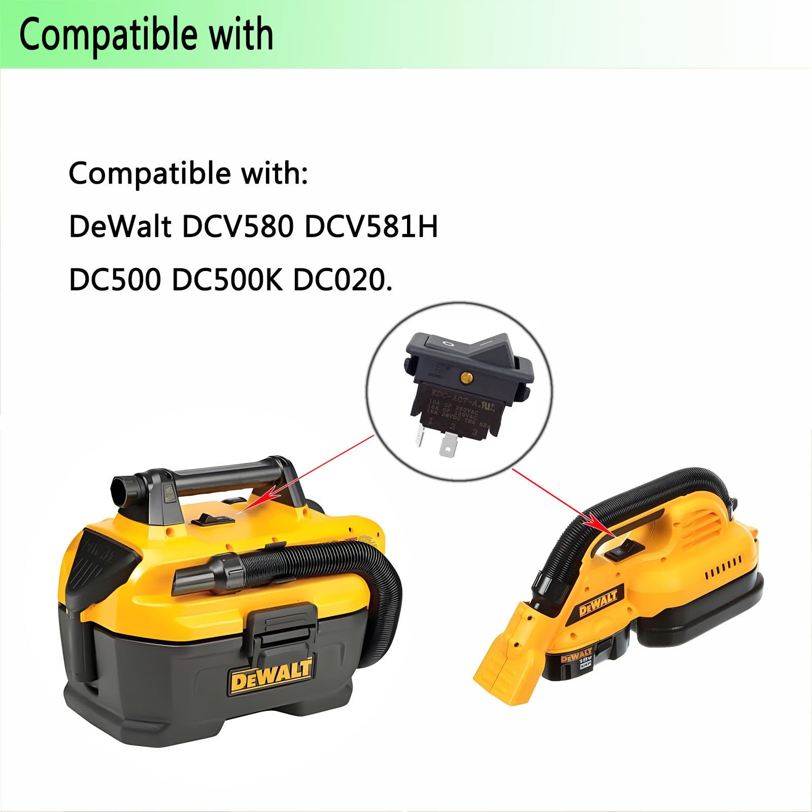 Amazon.com: Replace 5140058-09 Vacuum Switch Fit for DeWalt DCV580