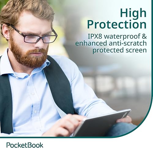 Miniatura 7 de PocketBook InkPad 4 - Lector de libros electrónicos, pantalla grande de tinta E de 7.8 pulgadas, protección antiarañazos, función de texto a voz,