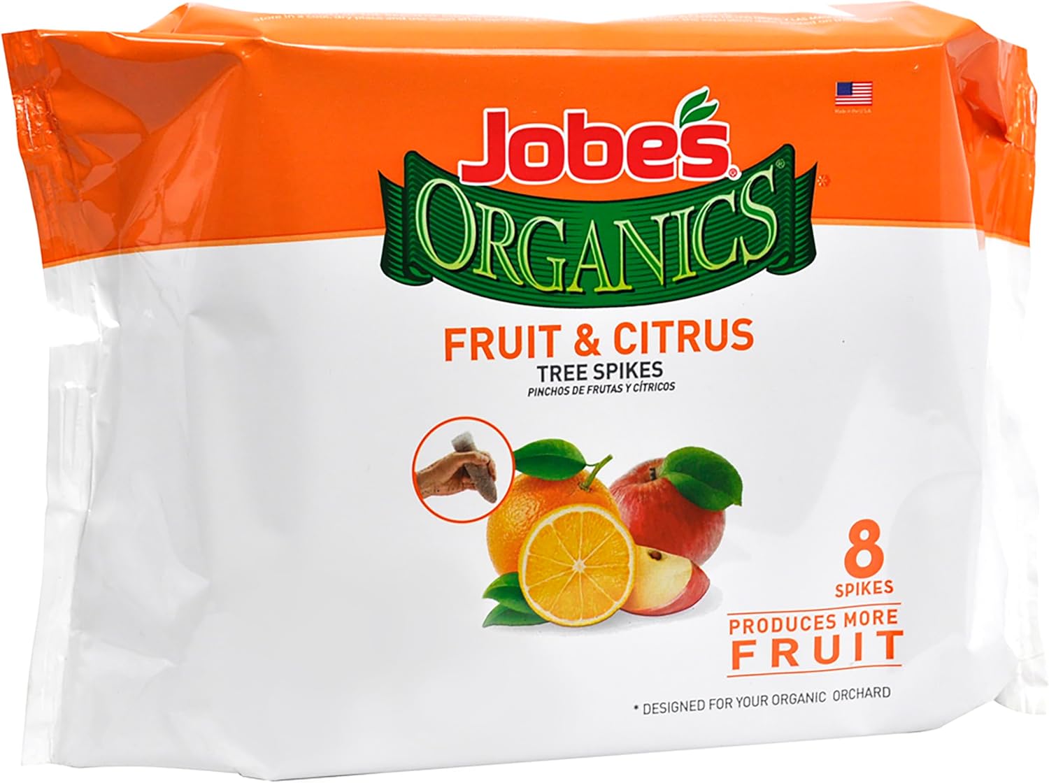 Jobe’s Organics Garden Fertilizer Spikes, Easy Plant Care Fertilizer for Fruit and Citrus Plants and Trees, 8 Count