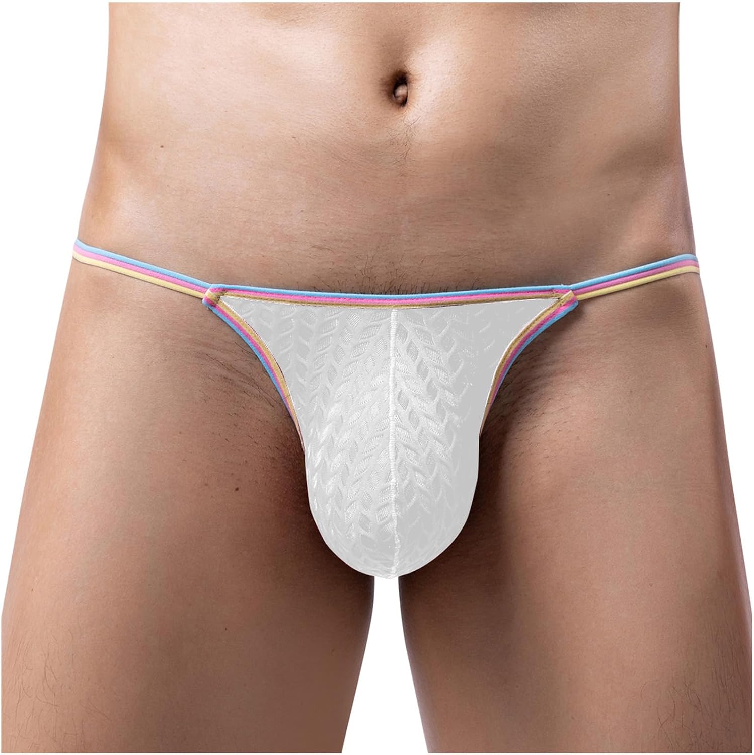Men's Mesh Thong Underwear Low Rise Pouch G String Briefs