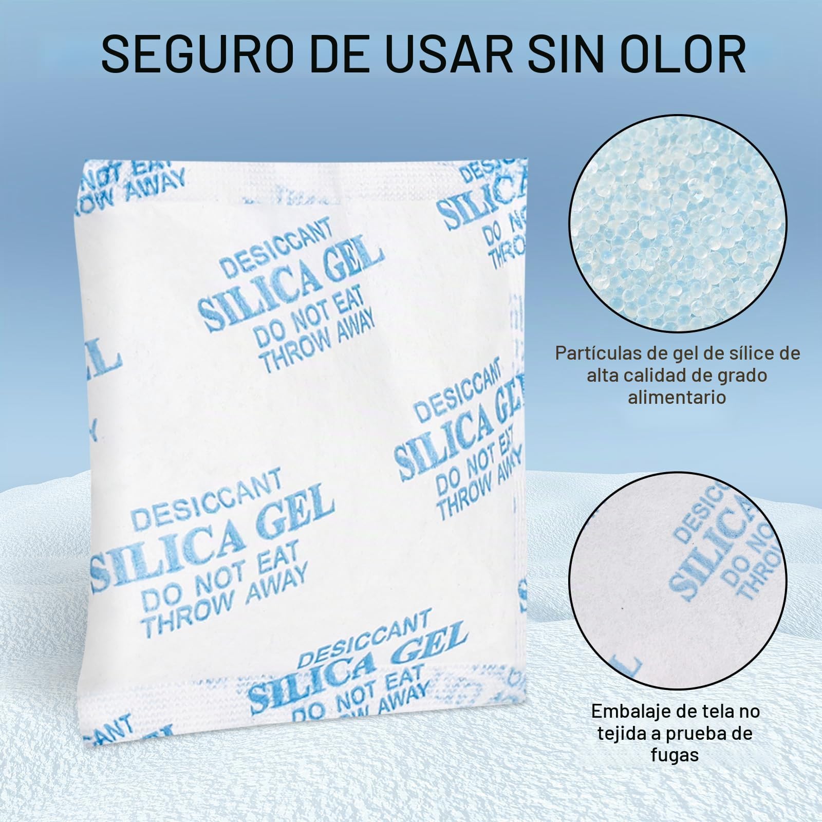 Desecante de Gel de Sílice 12 Unidades, Bolsa Desecante para Alimentadores Automáticos para Gatos