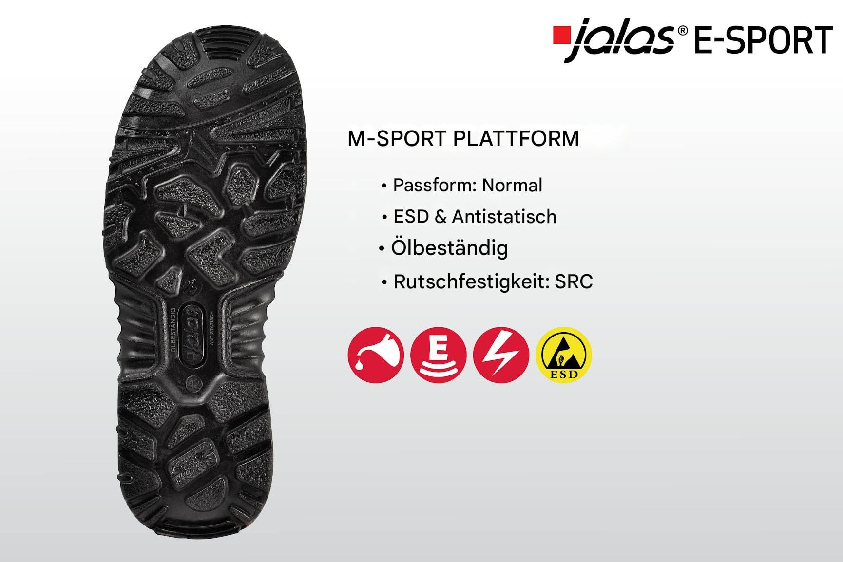 Jalas 1615 E-Sport Sicherheitsschuh mit wasserabweisenden Merkmalen und höchstem Schutz