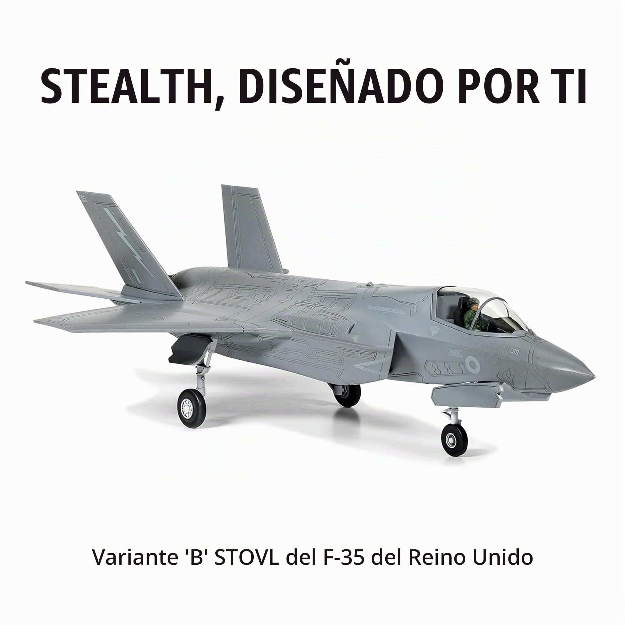 Airfix A55010 Lockheed Martin F-35B Lightning II Kit de construcción de maquetas de Aviones plástico para Adultos y niños 8+ años. Incluye Pinturas acrílicas, Pinceles y Cemento polivinílico