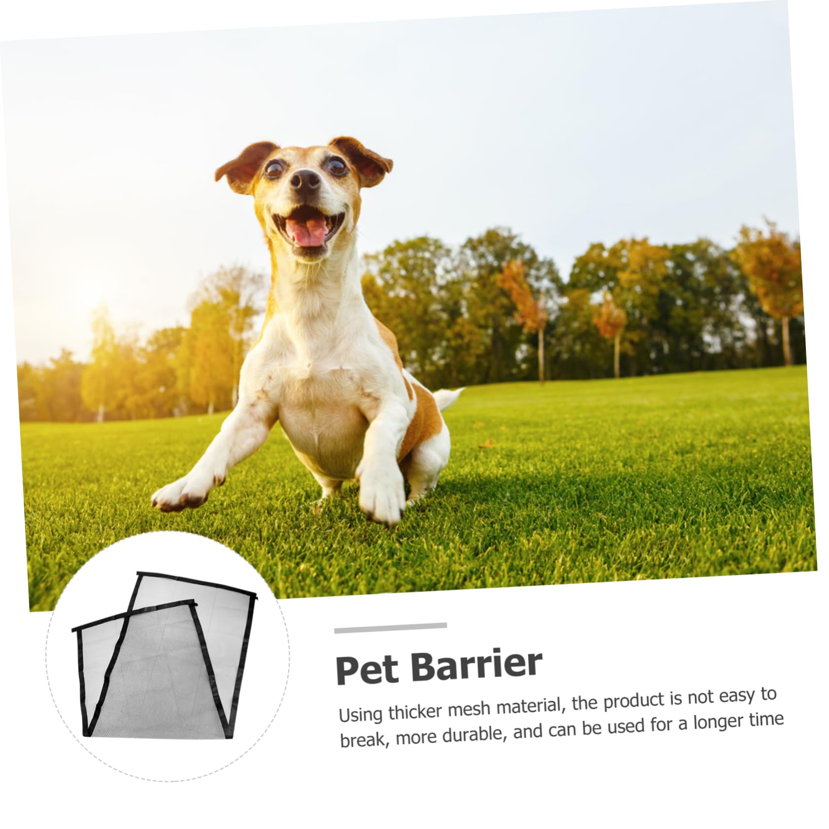 BESPORTBLE Dog Isolation Fence 2 Sets of Portable Pet Safety Gate Tear-Resistant Mesh for Home or Travel