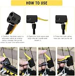 Bike Pump Portable, Bike Tire Inflator, Bicycle Hand Air Pump with Presta and Schrader, Ball Pump Inflator Bicycle Floor Pump