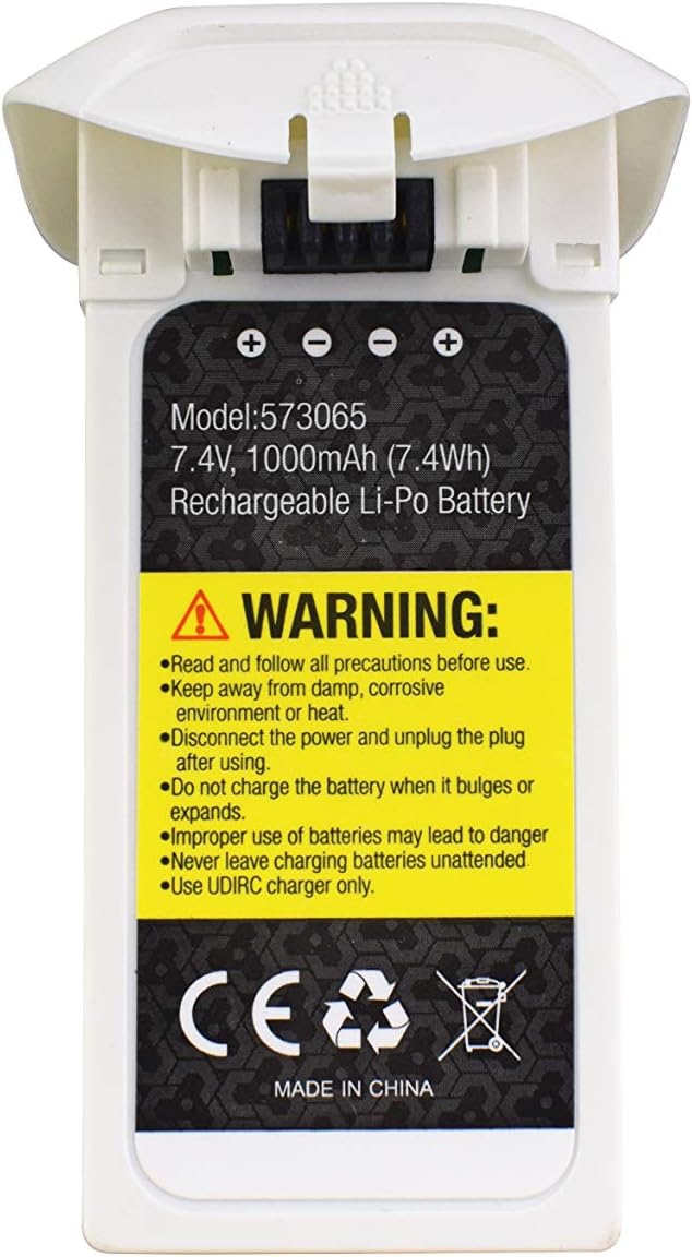 Fytoo Accessories 7.4V 1000mah Lithium Battery for D58 U88 U88S Four-Axis Aircraft Accessories Remote Control Drone Battery White (2PCS)