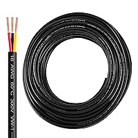 Vista 29 de Lesnlok Cable eléctrico calibre 20 AWG con 2 conductores de cobre puro, libres de oxígeno, trenzados, de cloruro de polivinilo, estañados