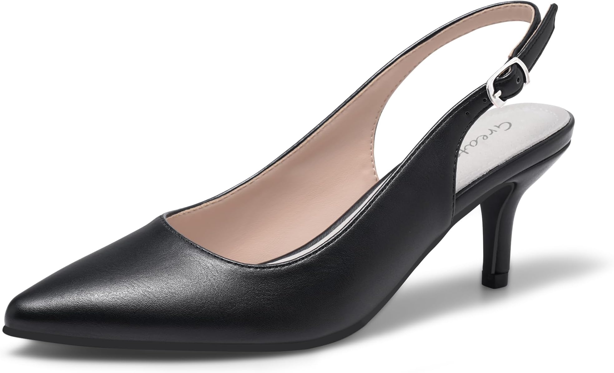 Pointed Toe Sandals Slingback Kitten Heels Pointed Toe Pumps Ladies Shoes Heels Dressy Work Date Wedding Party