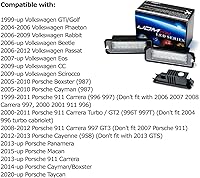 Vista 2 de iJDMTOY - Kit de montaje de luz LED para matrícula de coche, de 3 W, compatible con Volkswagen Golf GTi, CC, Rabbit, Eos, Beetle, Porsche Cayman