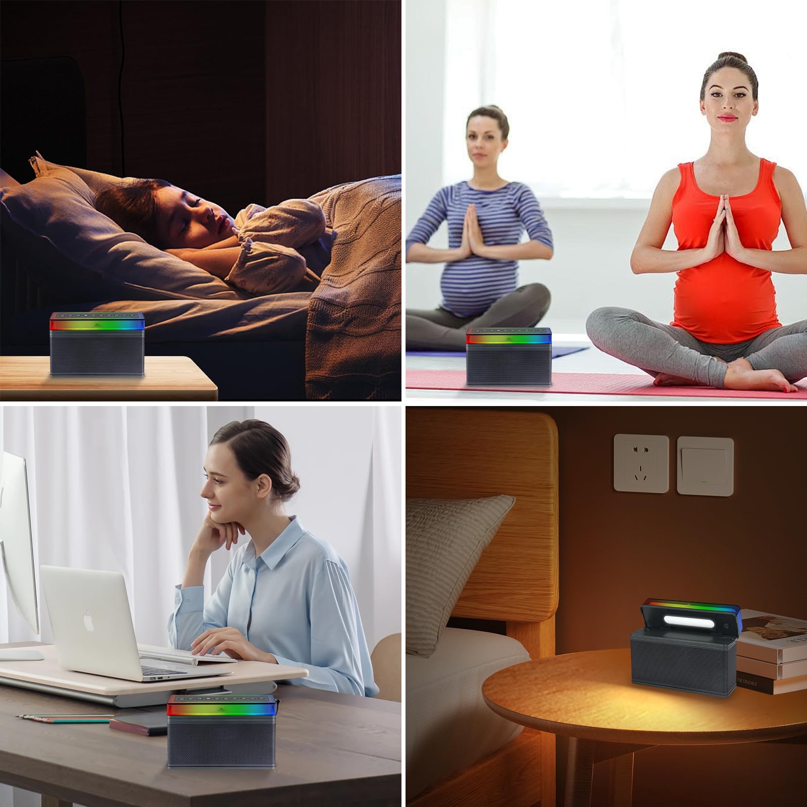 Macchina sonora portatile con 70 suoni rilassanti, luce notturna per bambini con funzione di memoria, per chi dorme spesso, per bambini e adulti, per casa e ufficio