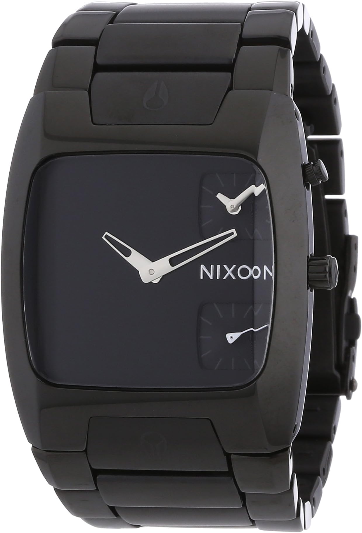 Nixon Men's 'Banks' Swiss Quartz Stainless Steel Watch, Color:Black (Model: A060001-00)